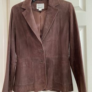 Brown Suede Vakko Blazer